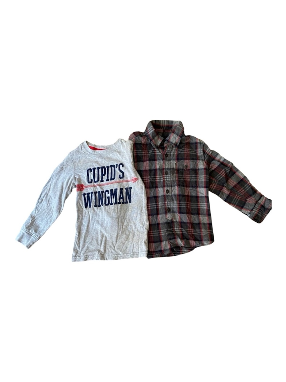 EUC babyGap flannel and long sleeve shirt great for Valentine’s Day